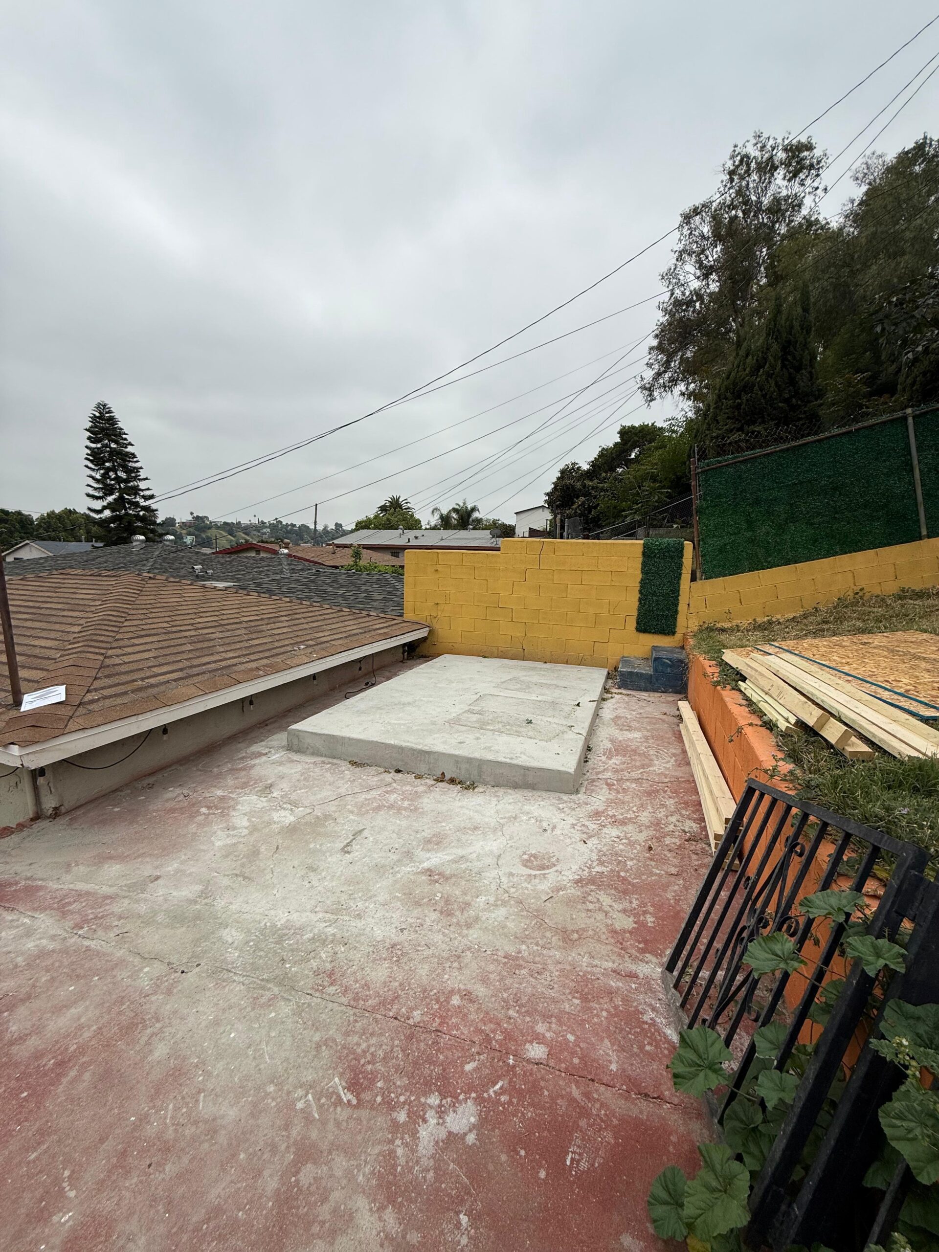 Concrete patio preparation