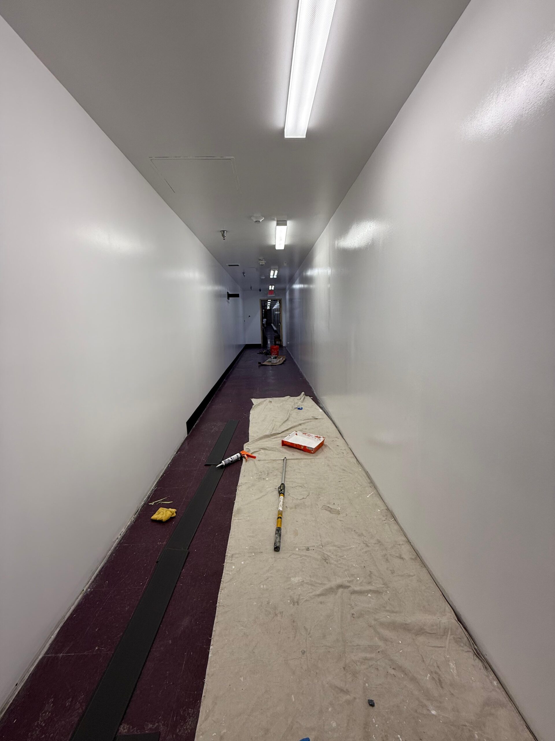 Hallway painting preparation