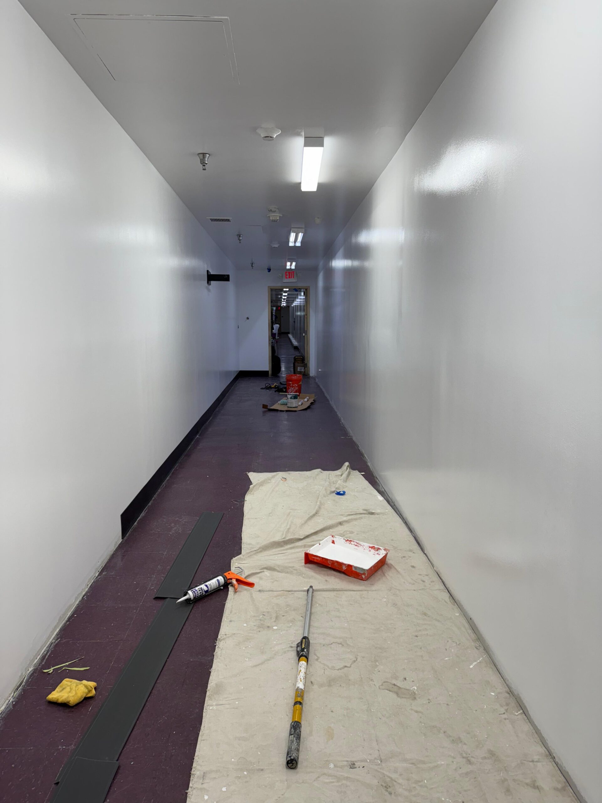 Hallway painting work in progress